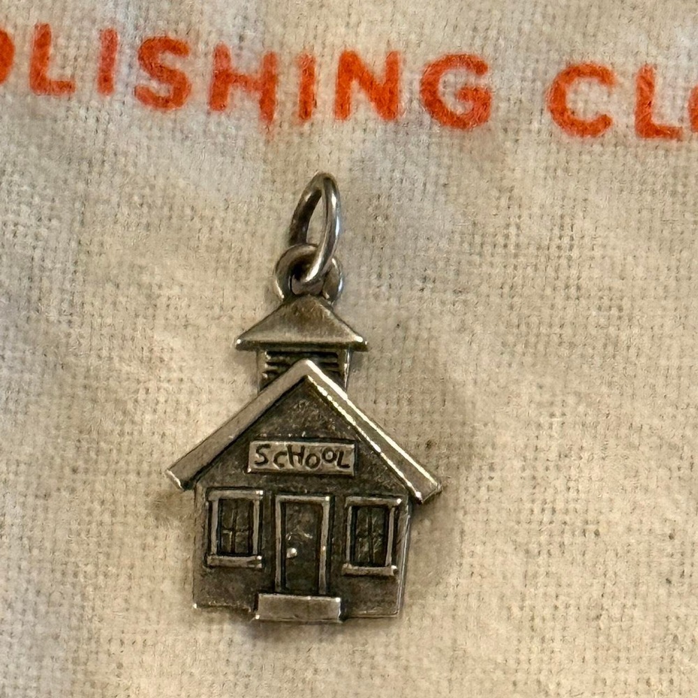 retired James Avery sterling silver schoolhouse charm